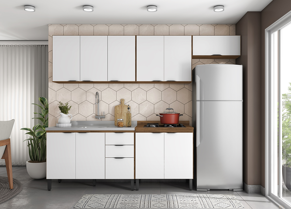 Cozinha Modulada 5 Peças FRCZ6 Amendola Branco Demobile