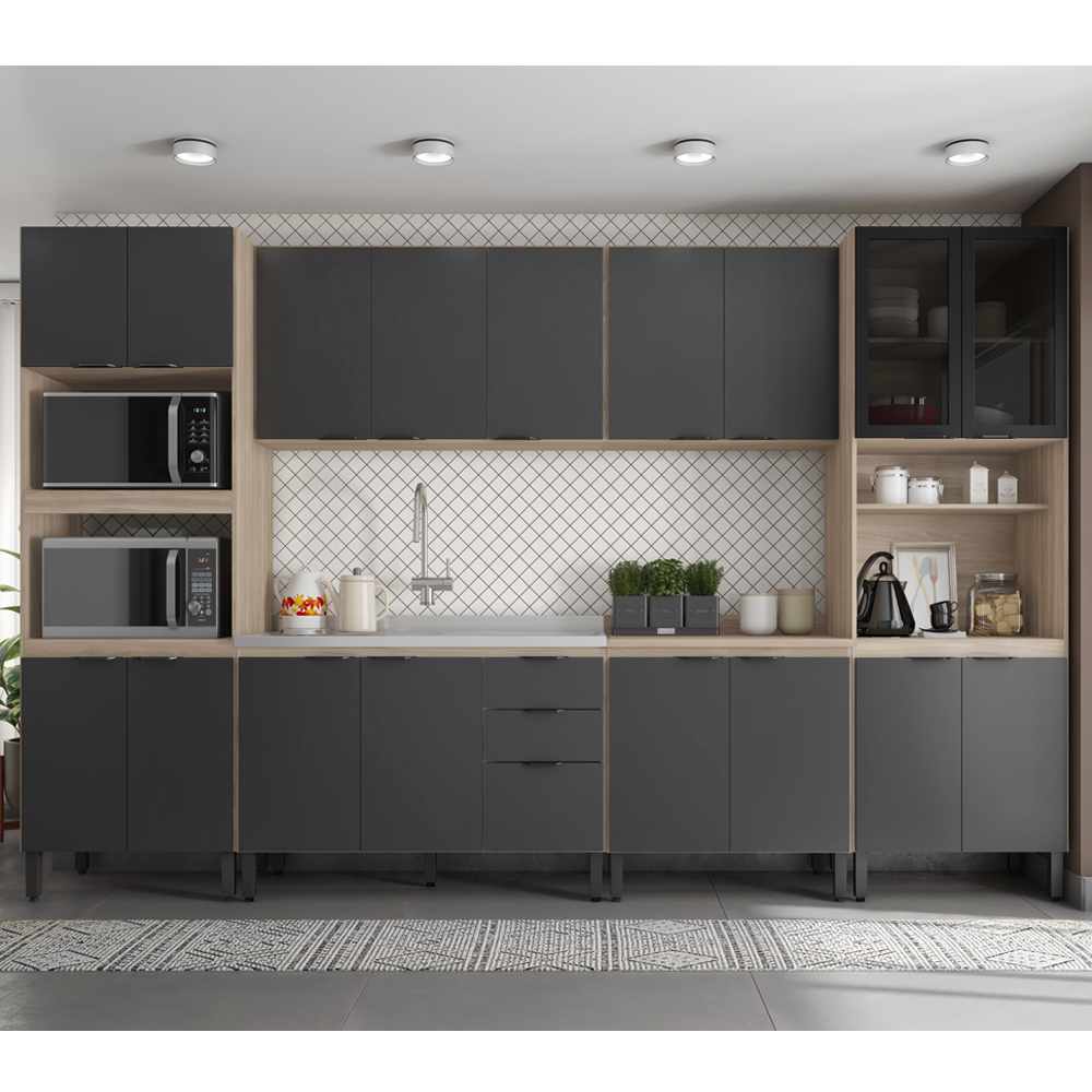 Cozinha Modulada 6 Peças FTM006 Avena Grafito Demobile