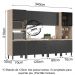 Cozinha Modulada 6 Peças FTM006 Avena Grafito Demobile