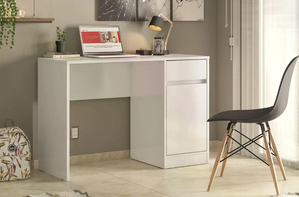 Escrivaninha 01 Porta 01 Gaveta Morada 29600 Branco Demobile