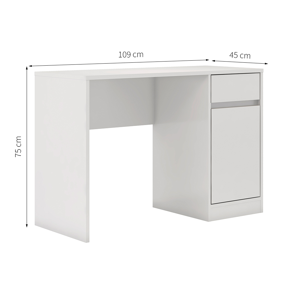 Escrivaninha Morada 1 PT 1 GV Branca