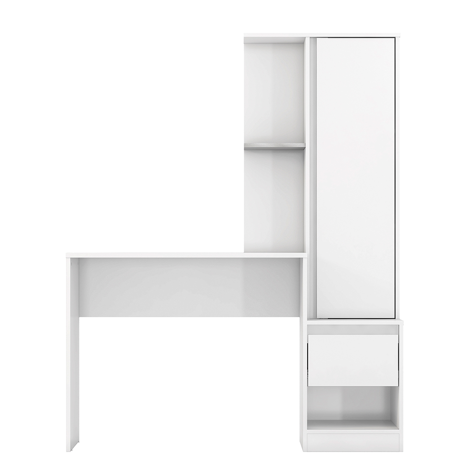 Escrivaninha com Armário Morada 1 PT 1 GV Branca