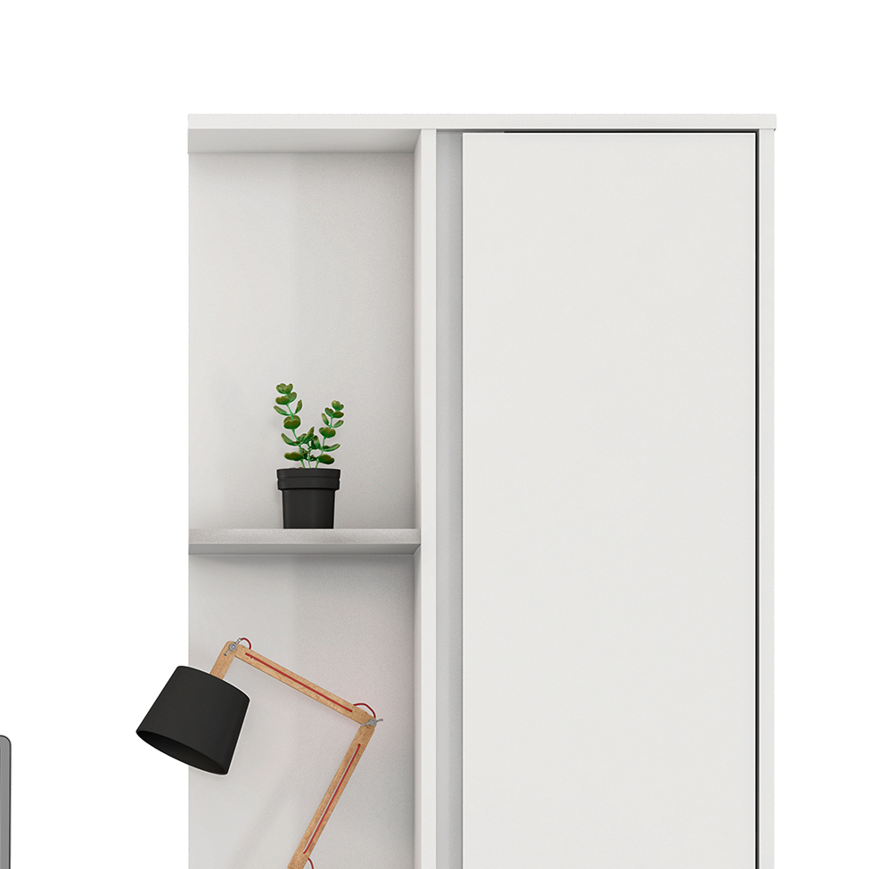 Escrivaninha com Armário Morada 1 PT 1 GV Branca