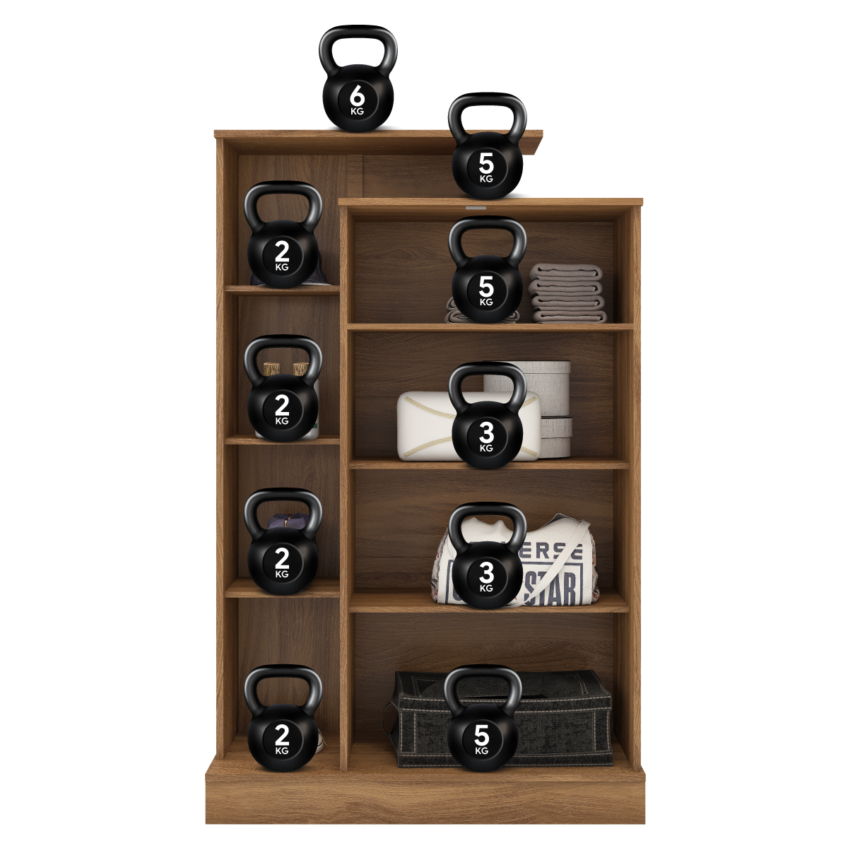 Estante Armário Multiuso Elite 91 cm 2 Portas c/ Chave - Armário Demobile