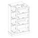 Estante Armário Multiuso Elite 91 cm 2 Portas c/ Chave - Armário Demobile