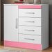 Gaveteiro 1 Porta Silvie Branco Rosa