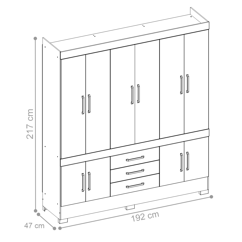 Guarda Roupa 10 Portas Berlim  Amendola