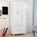 Guarda Roupa 3 Portas Fabi Branco Rosa