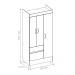 Guarda Roupa 3 Portas Fabi Branco Rosa