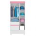 Guarda Roupa 3 Portas Fabi Branco Rosa