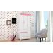 Guarda Roupa 3 Portas Fabi Branco Rosa