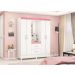 Guarda Roupa 4P Essen Branco/Rosa/Branco