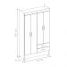 Guarda Roupa 4P Frankfurt Branco/Rosa/Branco