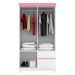 Guarda Roupa 4P Mainz Branco/Rosa