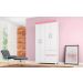 Guarda Roupa 4P Mainz Branco/Rosa