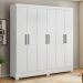 Guarda Roupa 6 Portas Bona Branco