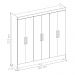 Guarda Roupa 6 Portas Bona Branco