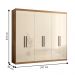 Guarda Roupa 6 Portas Casal Cancún Amêndola Off White