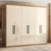 Guarda Roupa 6 Portas Casal Cancún Amêndola Off White
