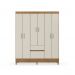 Guarda Roupa 6 Portas Forggia Amendola Off-White