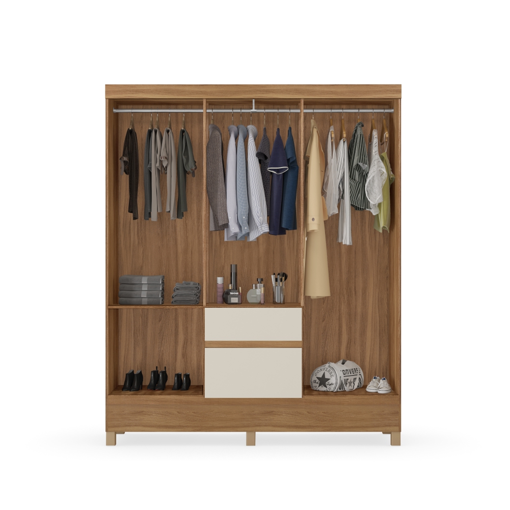 Guarda Roupa 6 Portas Forggia Amendola Off-White