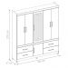 Guarda Roupa 6 Portas Pamplona Amendola/ Off White Com Espelho