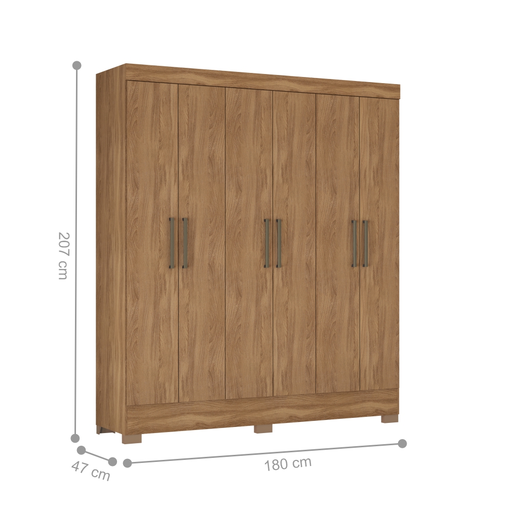 Guarda Roupa 6 Portas Virgina Amendola