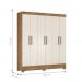 Guarda Roupa 6 Portas Virgina Amendola Off-White