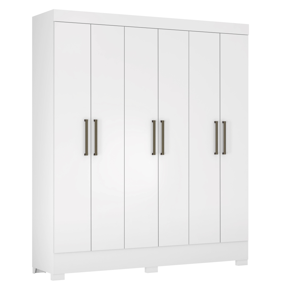 Guarda Roupa 6 Portas Virgina Branco