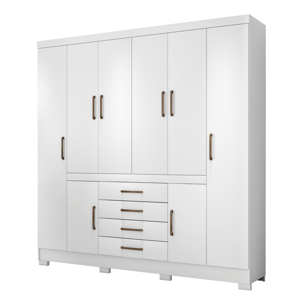 Guarda Roupa 8 Portas Jaen Branco