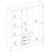 Guarda Roupa Capelinha 4 PT Com Espelho 43220 Branco Rosa Flex Demobile