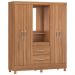 Guarda Roupa Capelinha 4 Portas 42220 Amendola Touch Demobile