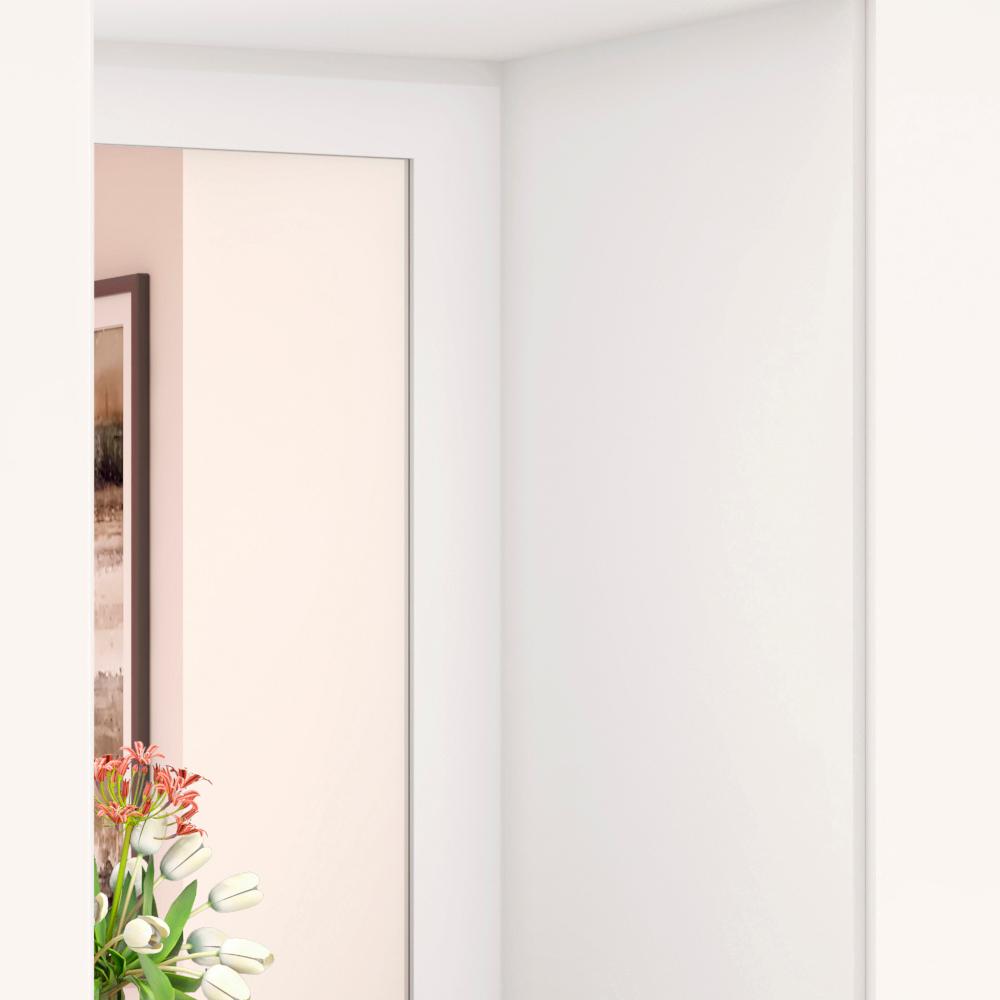 Guarda Roupa Capelinha 4 Portas 42220 Branco Rosa Flex Demobile