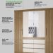 Guarda Roupa Casal 04 Portas Com Espelho 66510 Amendola Off White Demobile