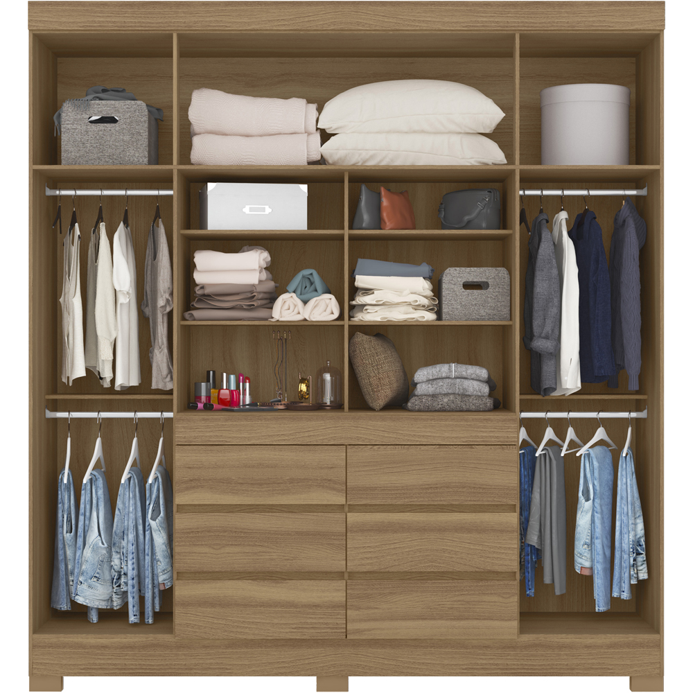 Guarda Roupa Casal 04 Portas Com Espelho 66510 Amendola Touch Demobile