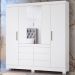 Guarda Roupa Casal 04 Portas Com Espelho 66510 Branco Demobile