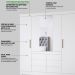 Guarda Roupa Casal 04 Portas Com Espelho 66510 Branco Demobile