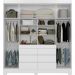 Guarda Roupa Casal 04 Portas Com Espelho 66510 Branco Demobile