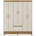 Guarda Roupa Casal 06 Portas 62920 Amendola Off White Demobile