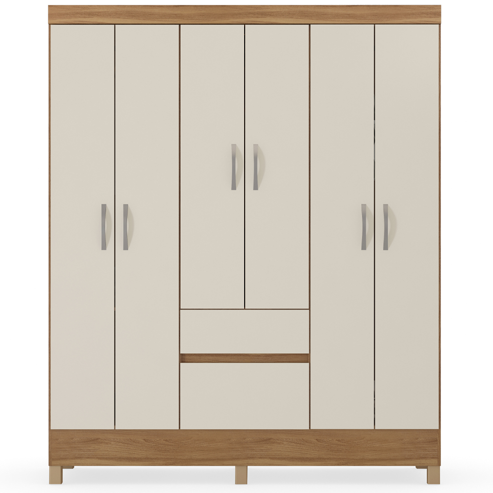 Guarda Roupa Casal 06 Portas 62920 Amendola Off White Demobile