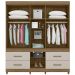 Guarda Roupa Casal 06 Portas Com Espelho 64720 Amendola Off White Demobile