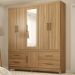 Guarda Roupa Casal 06 Portas Com Espelho 64720 Amendola Touch Demobile