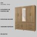 Guarda Roupa Casal 06 Portas Com Espelho 64720 Amendola Touch Demobile
