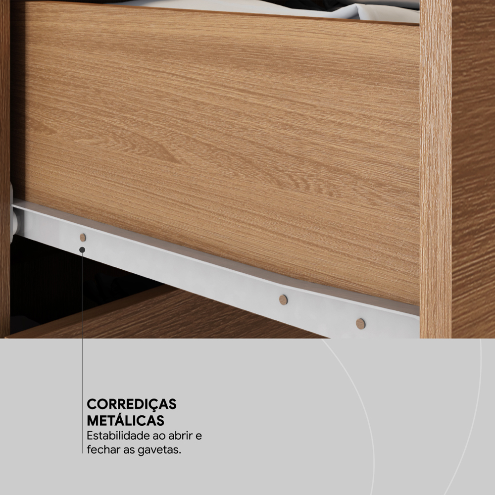 Guarda Roupa Casal 06 Portas Com Espelho 64720 Amendola Touch Demobile