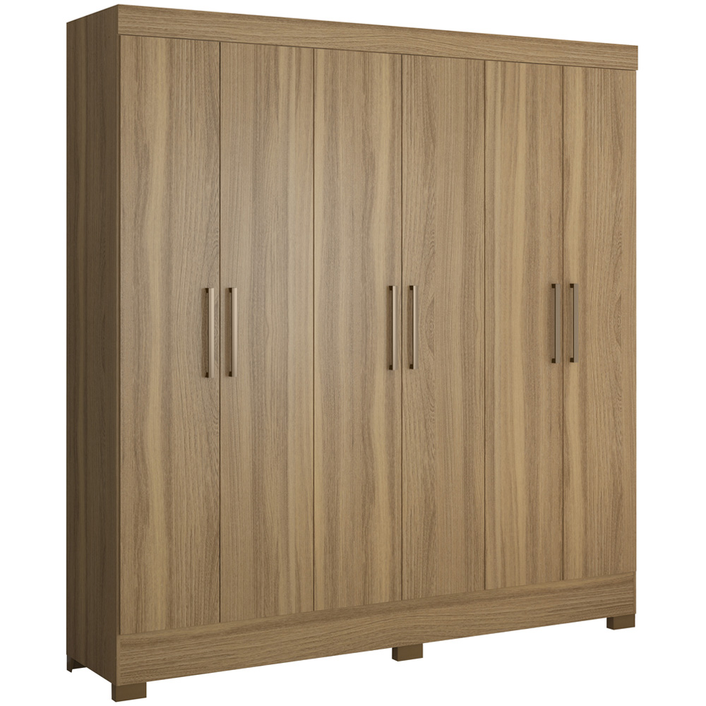Guarda Roupa Casal 06 Portas Pratico Amendola Touch Demobile