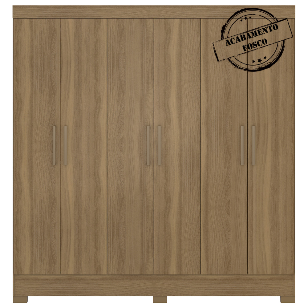Guarda Roupa Casal 06 Portas Pratico Amendola Touch Demobile