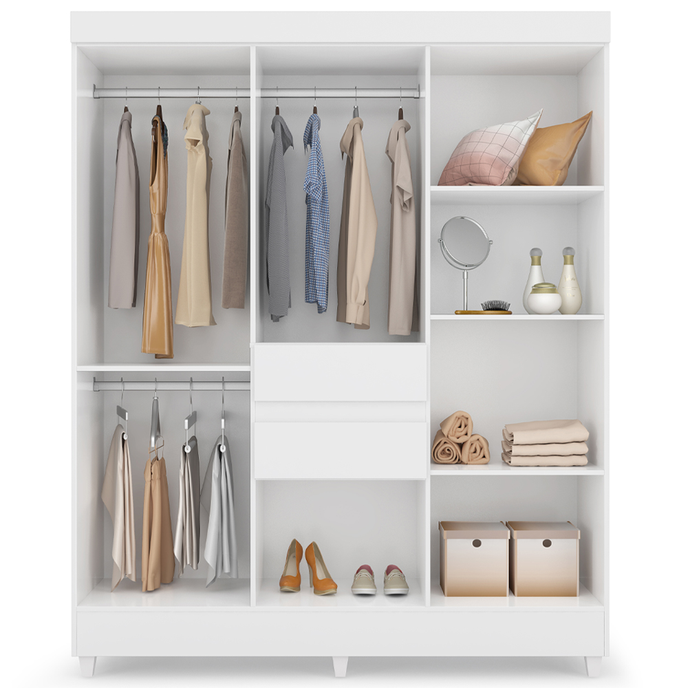 Guarda Roupa Casal 08 Portas 82060 Branco Demobile