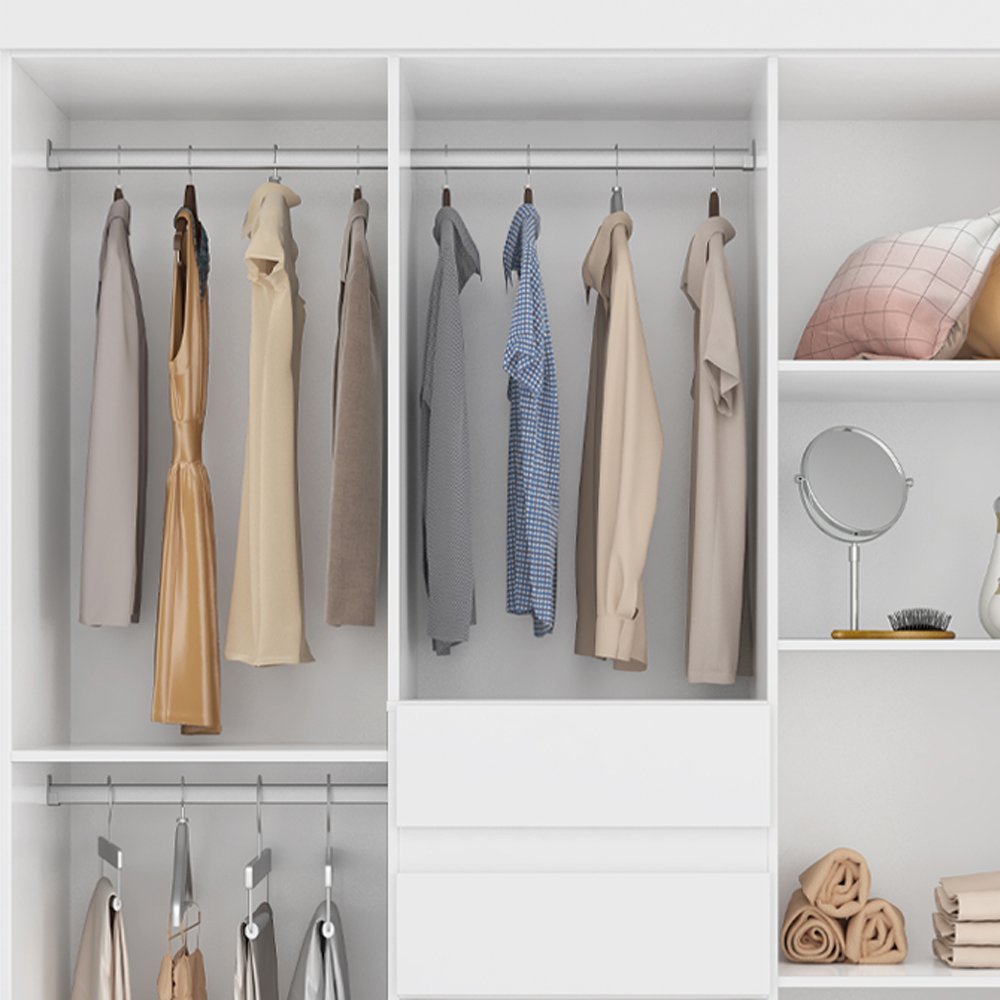 Guarda Roupa Casal 08 Portas 82060 Branco Demobile