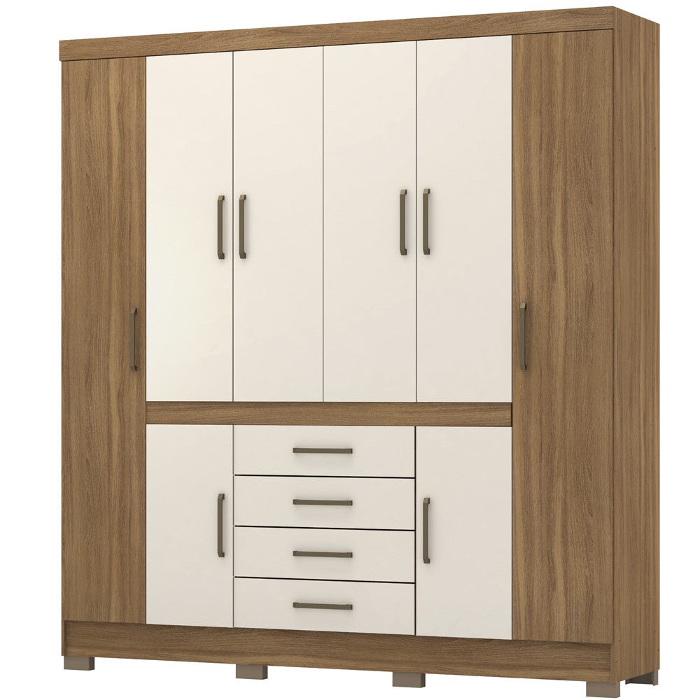 Guarda Roupa Casal 08 Portas 84020 Amendola Off White Demobile
