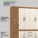 Guarda Roupa Casal 08 Portas 84020 Amendola Off White Demobile
